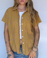 Plaid Button Up - M