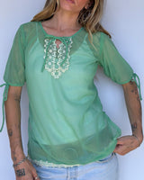 Vintage Sheer Top - M